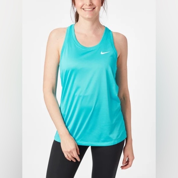 Nike Aqua Blue Athletic Tank Size Large - Picture 1 of 7
